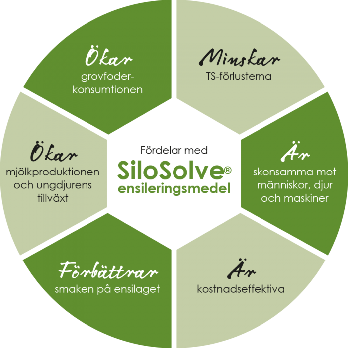 Illustration över fördelarna med SiloSolve